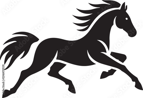 horse silhouette vector