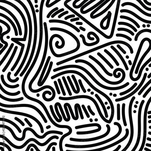 Astonished face simple illustration. Hand drawn doodle for sticker, postcard, wallpaper, mural, fabric, prints, etc
