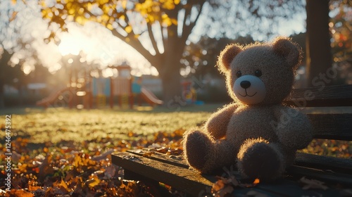 Autumnal soliloquy : A teddy bear contemplates on a park bench
