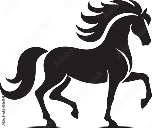 black horse vector