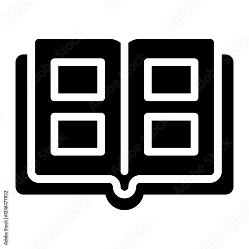 photo album glyph icon