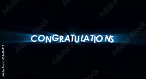 Glowing Congratulations Text Animation Video Free Download