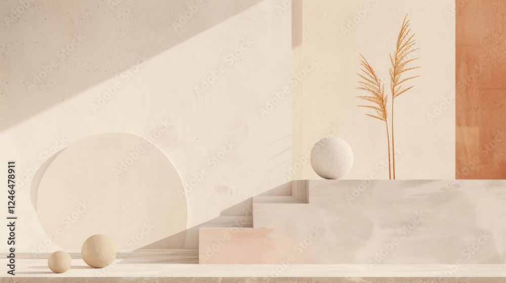 Obraz premium Minimalist Minimalist congratulations with clean lines, soft tones, and an uplifting message