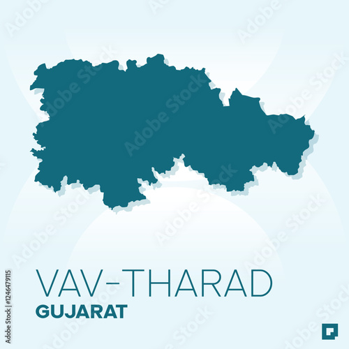 Vav-Tharad vector map, Vector map of Vav-Tharad, editable eps, AI files, Vector illustration of Vav-Tharad vector map