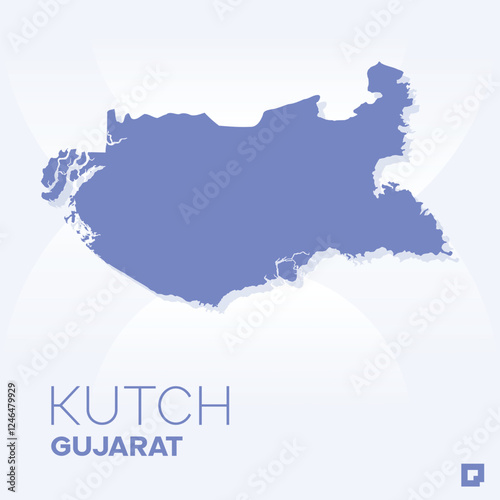 Kutch vector map, Vector map of Kutch, editable eps, AI files, Vector illustration of Kutch vector map