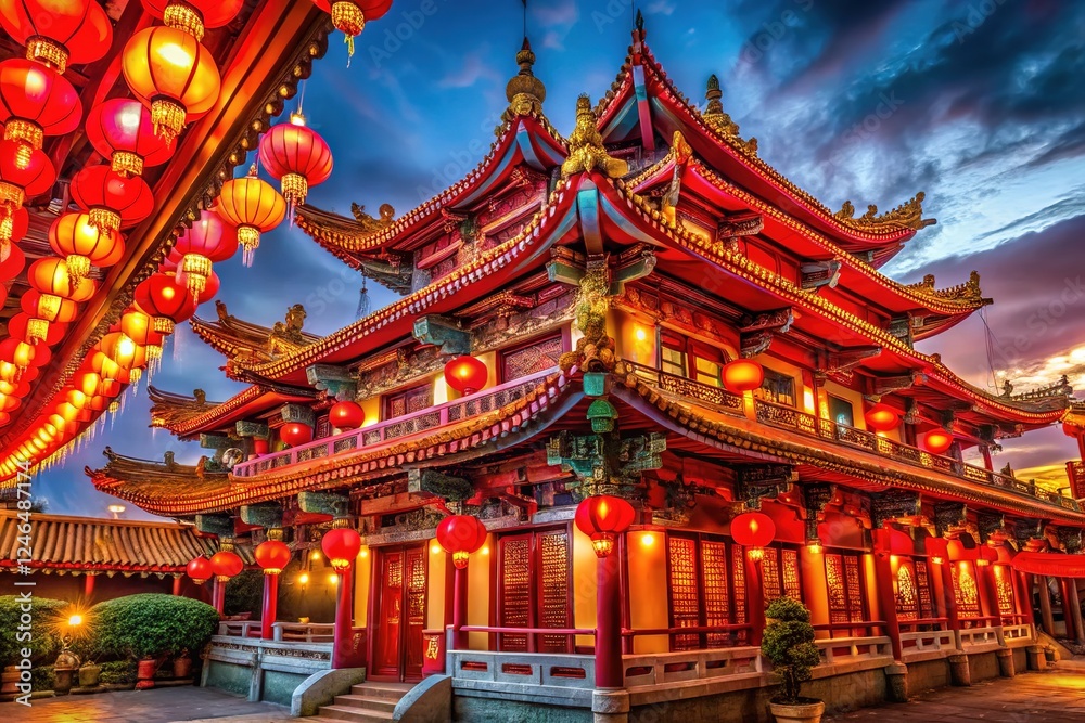 2020 Chinese New Year architectural shots; vibrant red, intricate designs. 2020 Chinese New Year architectural shots; vibrant red, intricate designs.
