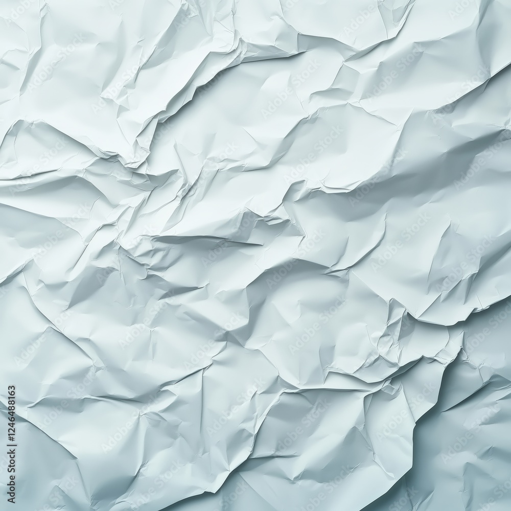 Fototapeta premium Crumpled Light Blue Paper Texture for Background Use and Design