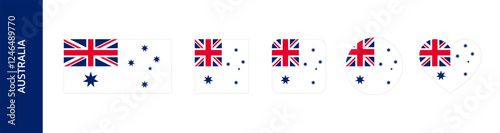 White flag of Australia. Australian white ensign