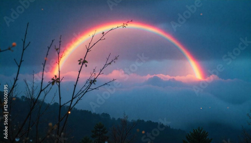 rainbow over the mountains