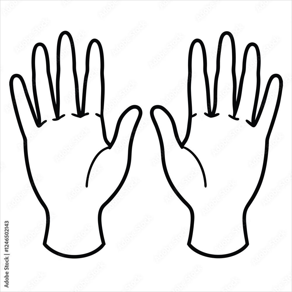 Fototapeta premium hand with gloves