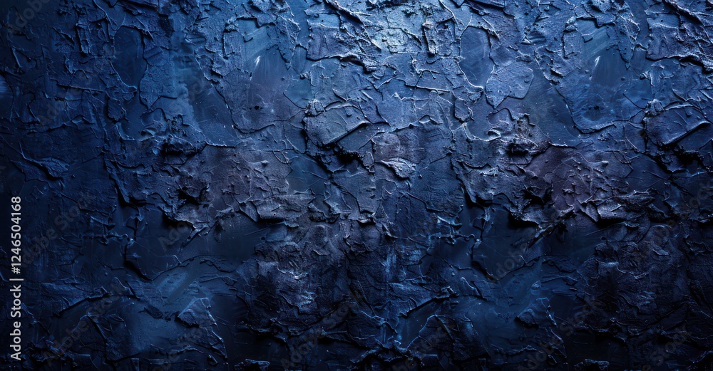 Fototapeta premium plaster texture in dark blue tones in grunge abstract wall