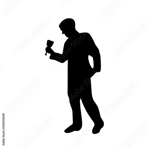 silhouette illustrations of drinking