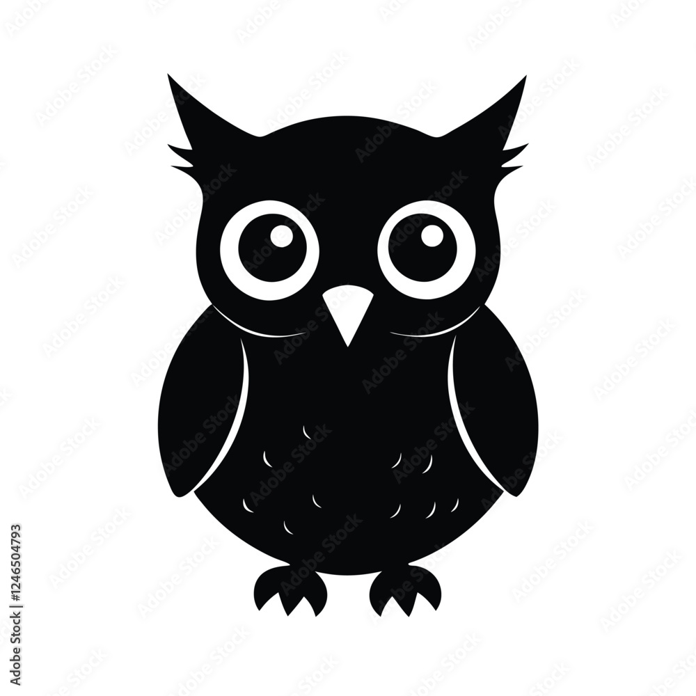 owl on white background owl on white background