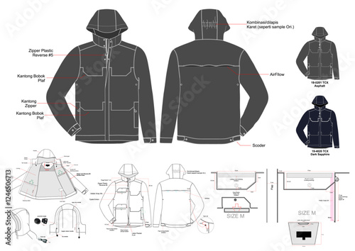 PARKA JACKET LUXURIOUS DESIGN WITH COMBO COLOUR AND DESCRIPTION