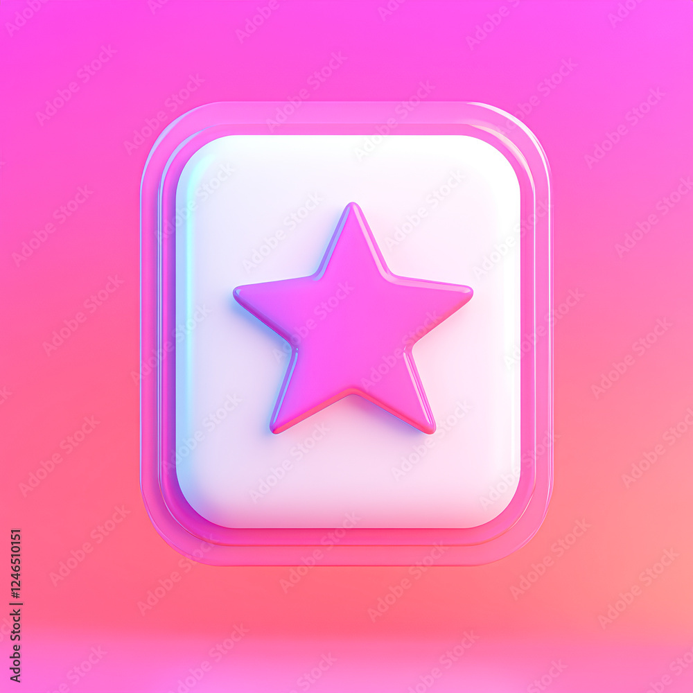 Abstract concept of vibrant star icon on colorful digital background Abstract concept of vibrant star icon on colorful digital background