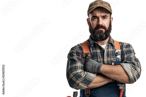 Wallpaper Mural A photo of a plumber isolated on white background Torontodigital.ca