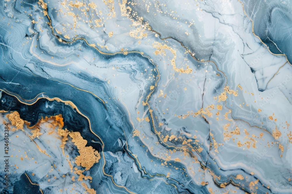 Fototapeta premium mix texture of blue marble with white and gold veins liquid wave