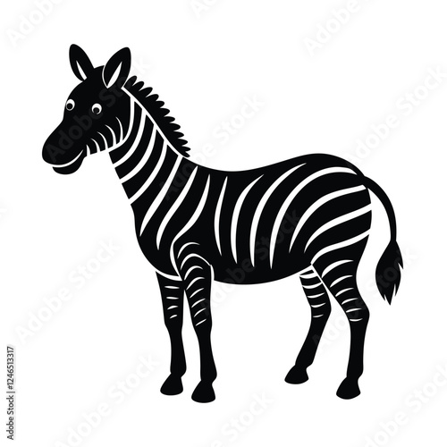 zebra isolated on white background