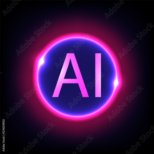 Digital technology AI ring circuit background. technology chipset cloud concept. Design for connection  communiction computer concept connection processor quantum