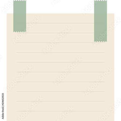 Note paper on white background