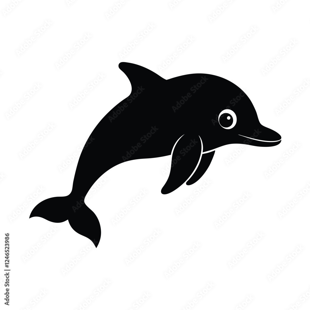 Fototapeta premium dolphin isolated on white background