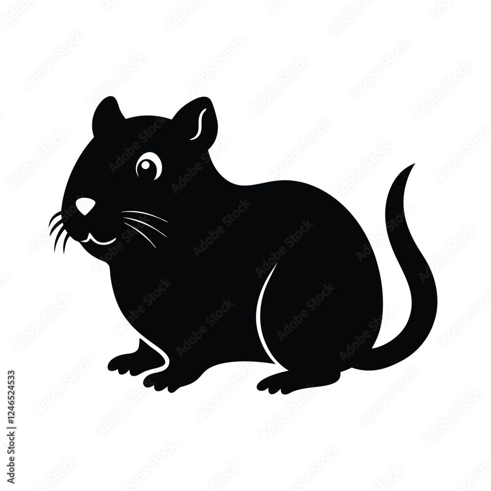 Fototapeta premium vector illustration of a black cat