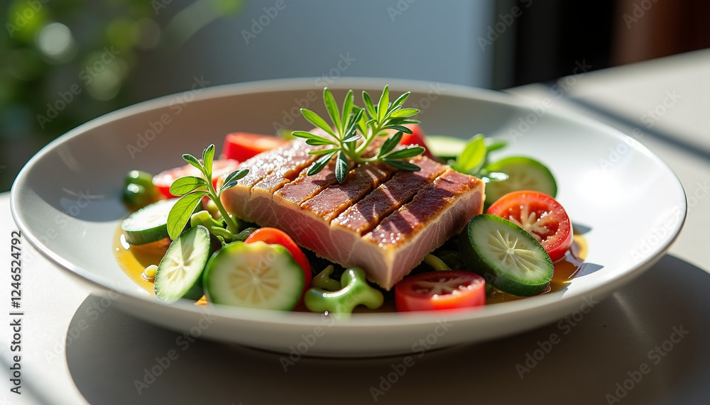 Niçoise salad with seared tuna and cherry tomatoes Niçoise salad with seared tuna and cherry tomatoes