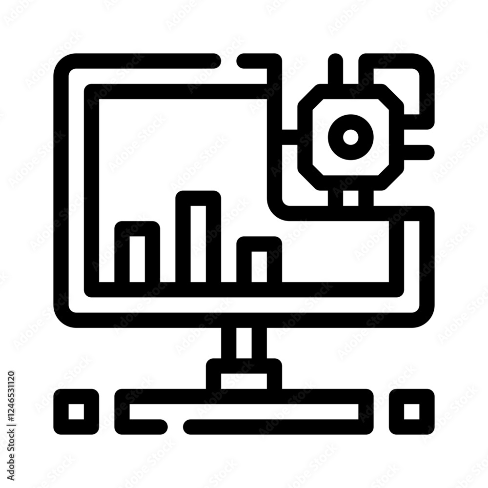 Icon Digital Electronic With Style Outline Icon Digital Electronic With Style Outline