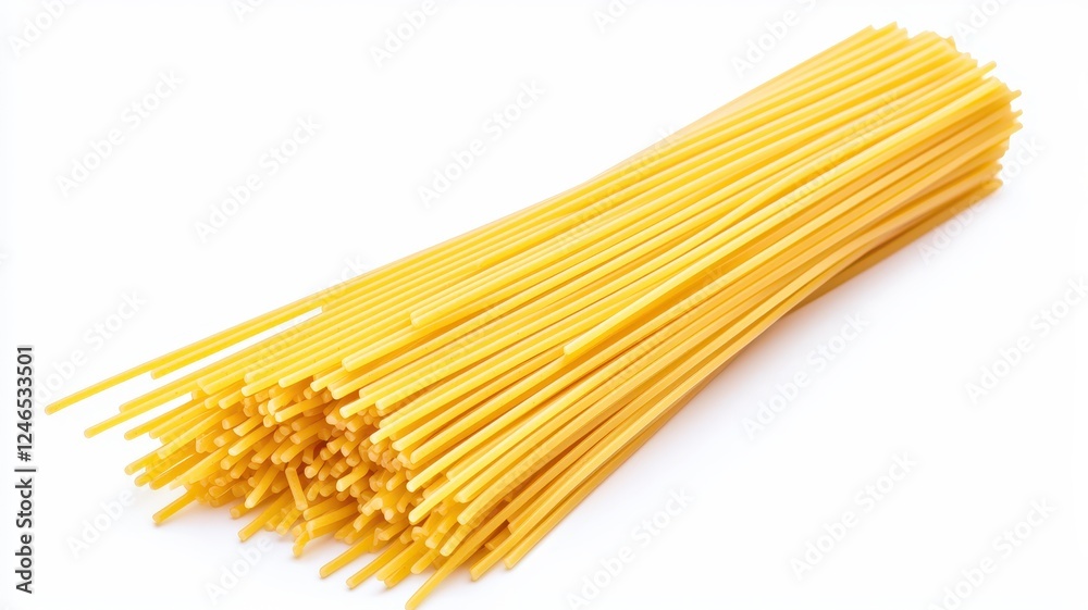 Dried spaghetti pasta bundle ready for cooking. Dried spaghetti pasta bundle ready for cooking.