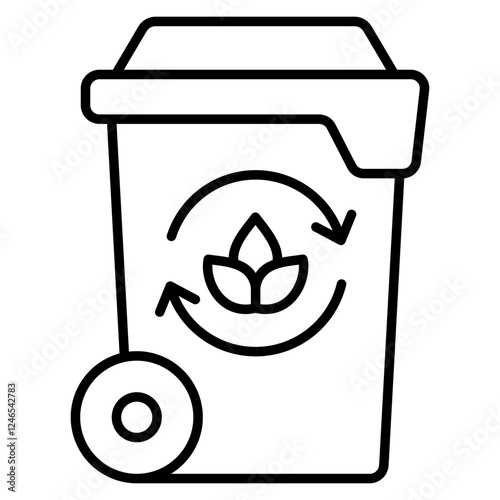 Zero Waste Outline Icon