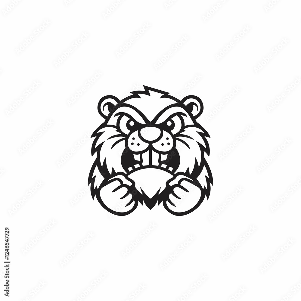 Fototapeta premium Beaver vector for mascot template