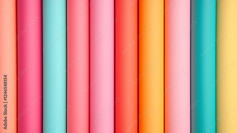 A vibrant display of rolled paper in various colors, creating a visually pleasing arrangement of pastel and bright hues. A vibrant display of rolled paper in various colors, creating a visually pleasing arrangement of pastel and bright hues.