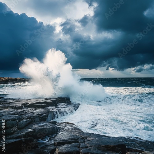 Stormy ocean surges pummel coastline