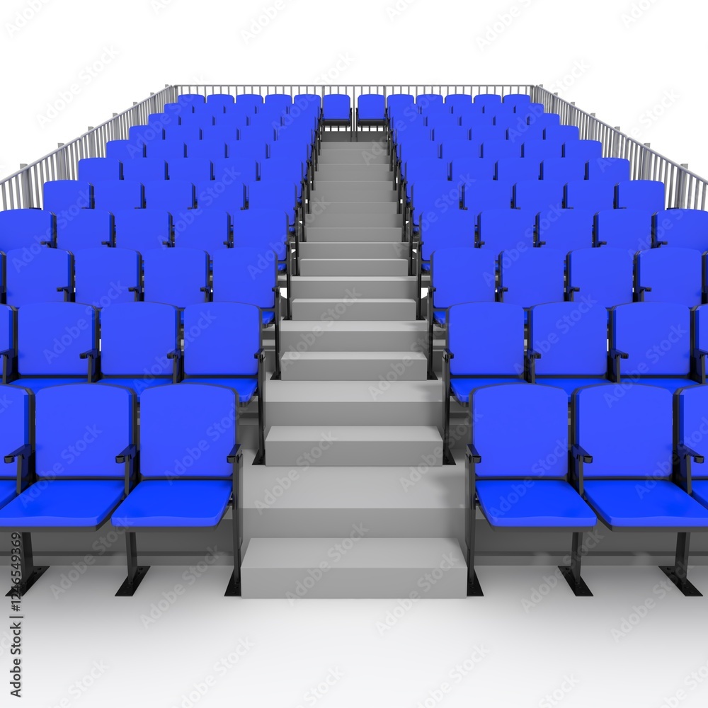 Fototapeta premium 3d render Bleachers design element. Furniture