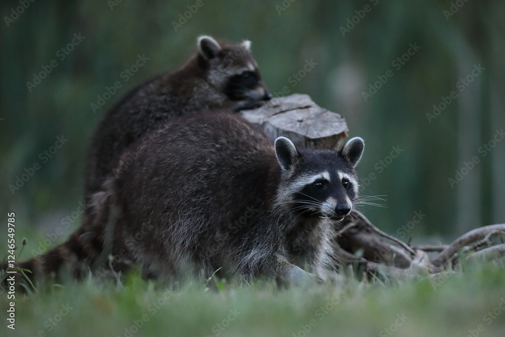 Fototapeta premium Szop pracz, szop amerykański, (Procyon lotor), raccoon