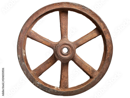 Vintage cart wheel