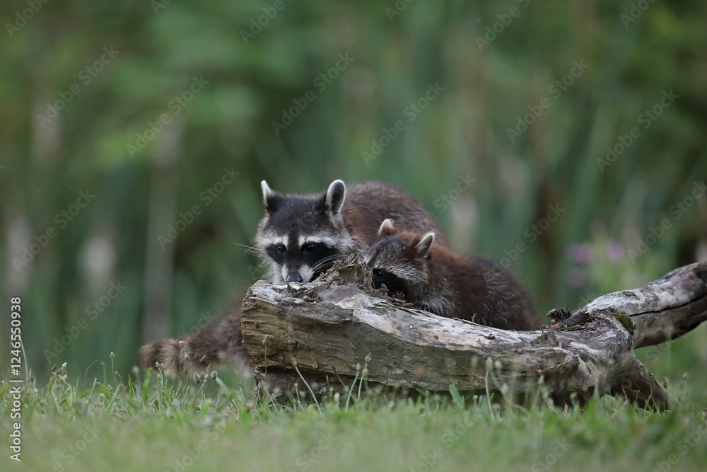 Obraz premium Szop pracz, szop amerykański, (Procyon lotor), raccoon