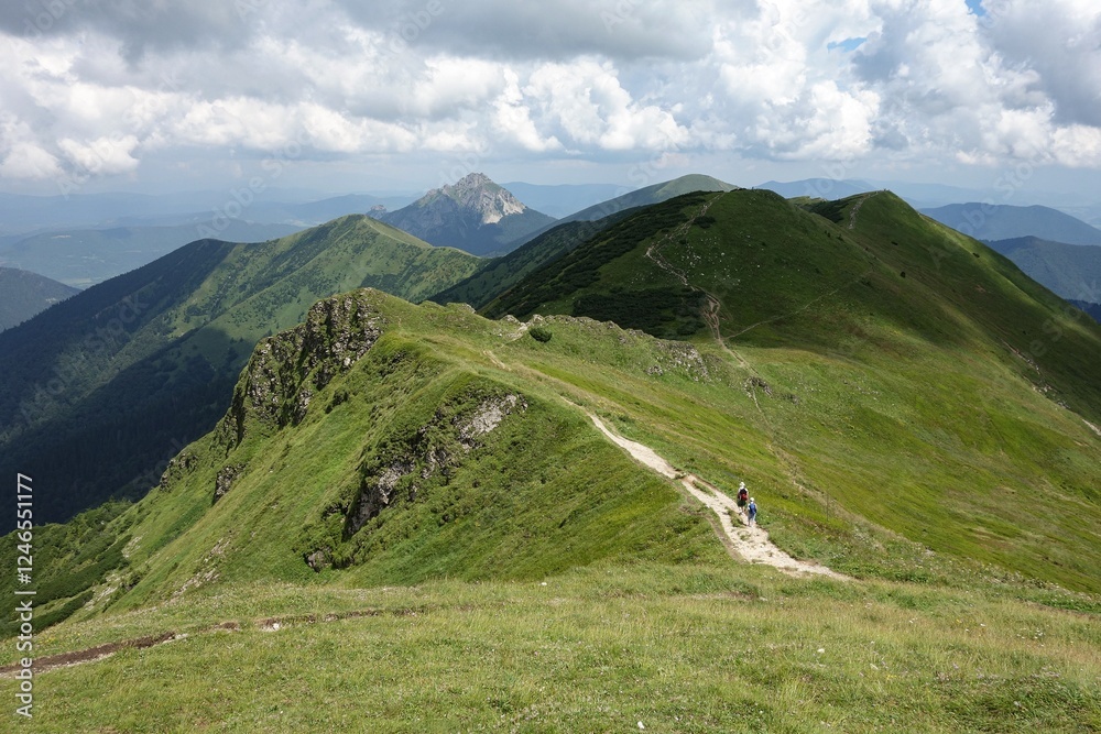 Mala Fatra peaks in Slovakia, path to Chleb, Hromove sedlo, Hromove, Steny and others