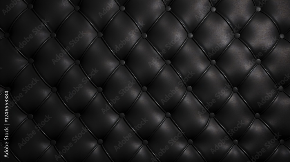 Luxurious Black Leather Capitone Background Texture for Elegant Designs and Projects Luxurious Black Leather Capitone Background Texture for Elegant Designs and Projects