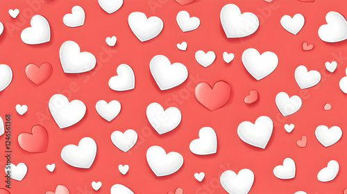 Abstract hearts pattern, design for background, suitable for Valentine's Day projects, social media graphics photo