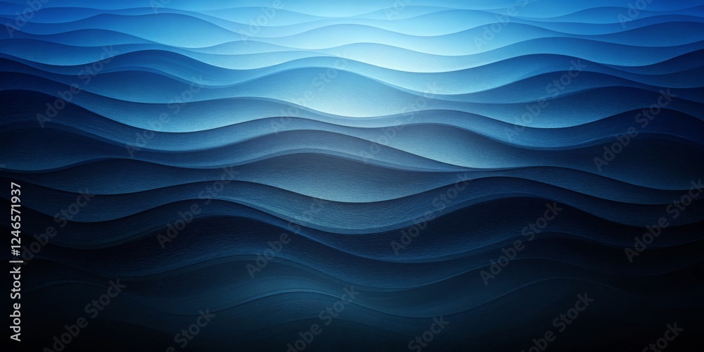 Fototapeta premium Serene Blue Waves in a Calm Ocean Background for Creative Projects