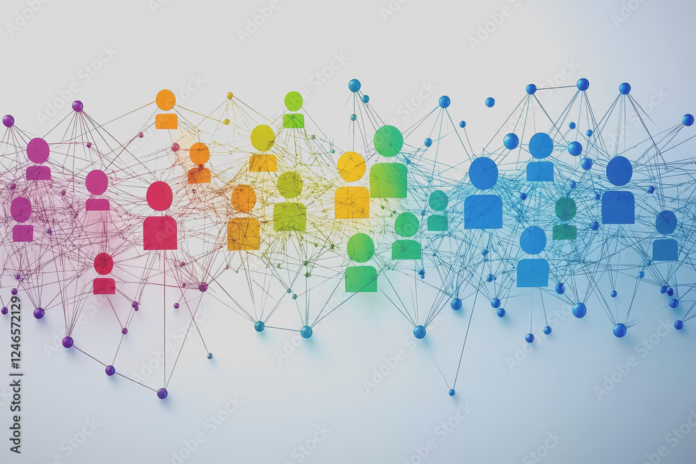 Abstract social connect line data tangle colorfully to create a connection. Abstract social connect line data tangle colorfully to create a connection.