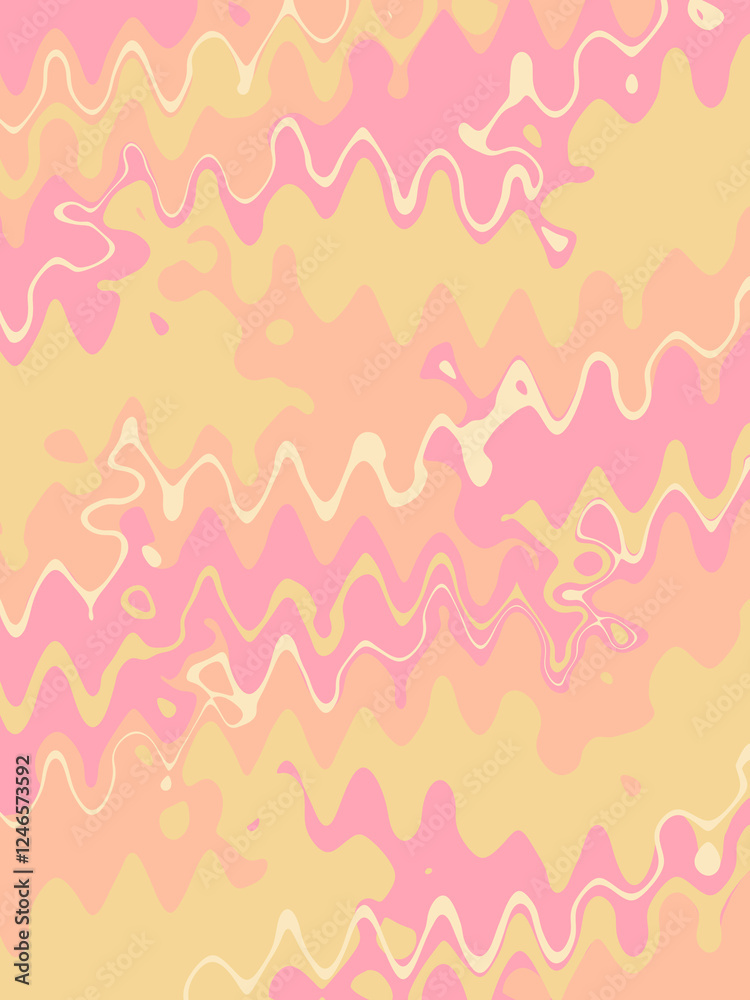Pink yellow doodle abstract background. Illustration for banner, poster, card Pink yellow doodle abstract background. Illustration for banner, poster, card