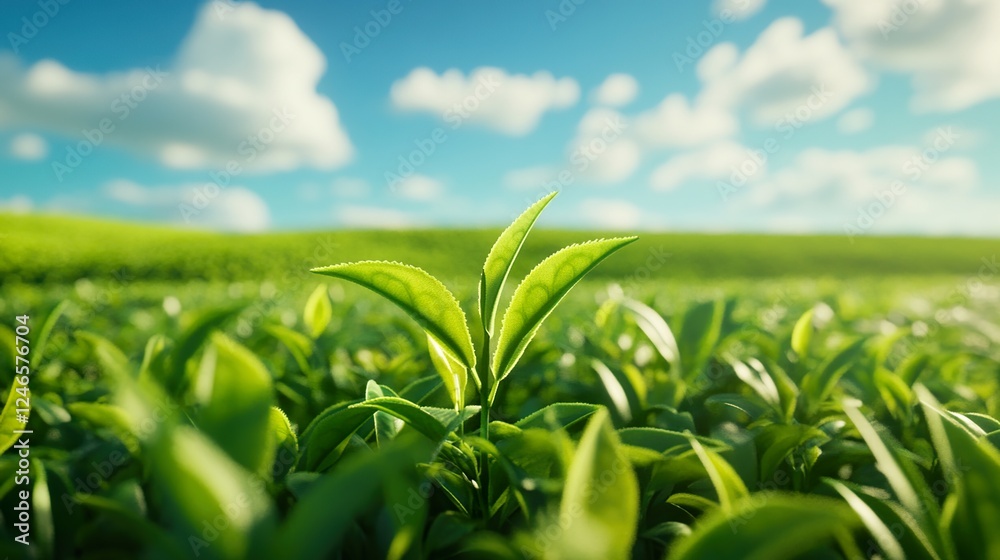 Fototapeta premium Path to Hope: A Sprout in the Field