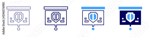 Persuasive argument structure icon in 4 different styles. Thin Line, Line, Bold Line, Duotone. Duotone style. Editable stroke