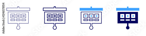 Presentation icebreakers icon in 4 different styles. Thin Line, Line, Bold Line, Duotone. Duotone style. Editable stroke