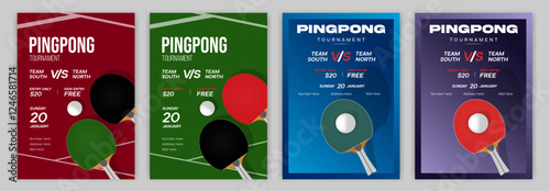 Ping Pong Table Tennis Flyer and Poster Design with Dynamic Layout Bold Typography and Engaging Visuals for a Professional and Eye Catching Look.