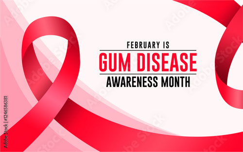 Gum Disease Awareness Month background banner design template. observed every year in February. Best used for templates, cards, posters, placards, templates.