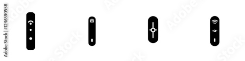 Symbols representing connectivity and control functions for modern technology devices and applications