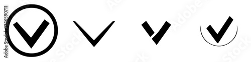Εκτύπωση καμβά Collection of unique checkmark designs showcasing various styles and forms